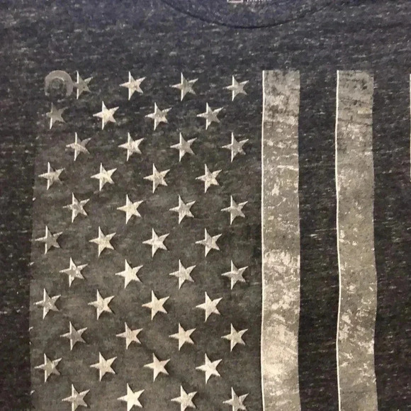 APT 9 Heathered Grey American Flag T-Shirt - Picture 2 of 8